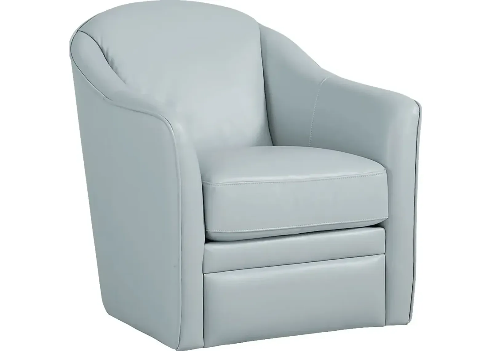 Livorno Lane Aqua Leather Swivel Chair