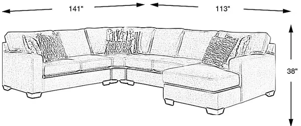 Cynthia Dove 4 Pc Sectional