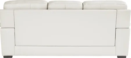 Villa Ashbury White Leather Gel Foam Sleeper Sofa