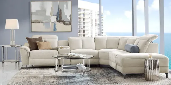 Cavani Gray 9 Pc Dual Power Reclining Sectional Living Room