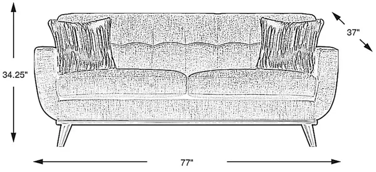 East Side Black Apartment Sofa