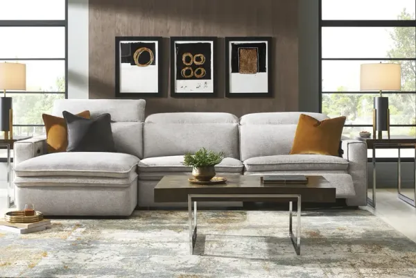 Salvator Street Gray 7 Pc Dual Power Reclining Sectional Living Room