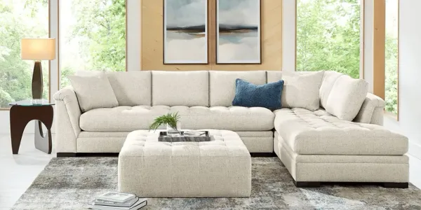 Harper Beige 5 Pc XL Sectional Living Room