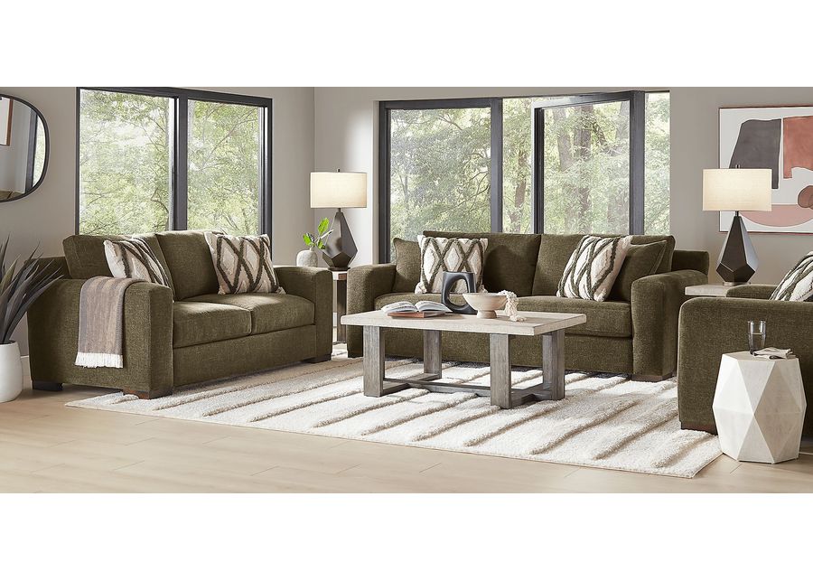 Melbourne Olive 7 Pc Living Room