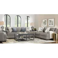 Winsborough Gray 7 Pc Living Room with Sleeper Sofa