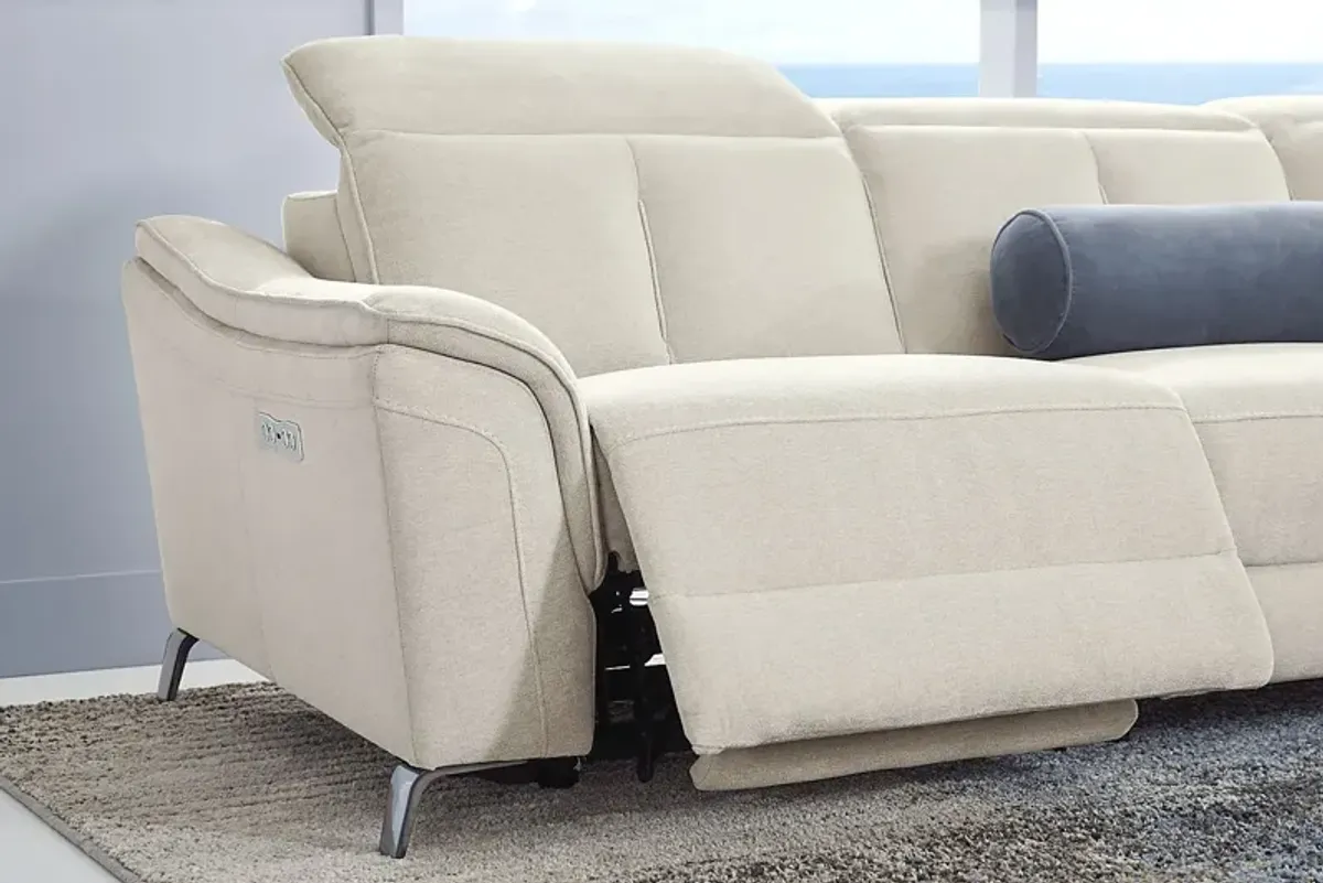 Cavani Gray 5 Pc Dual Power Reclining Sectional