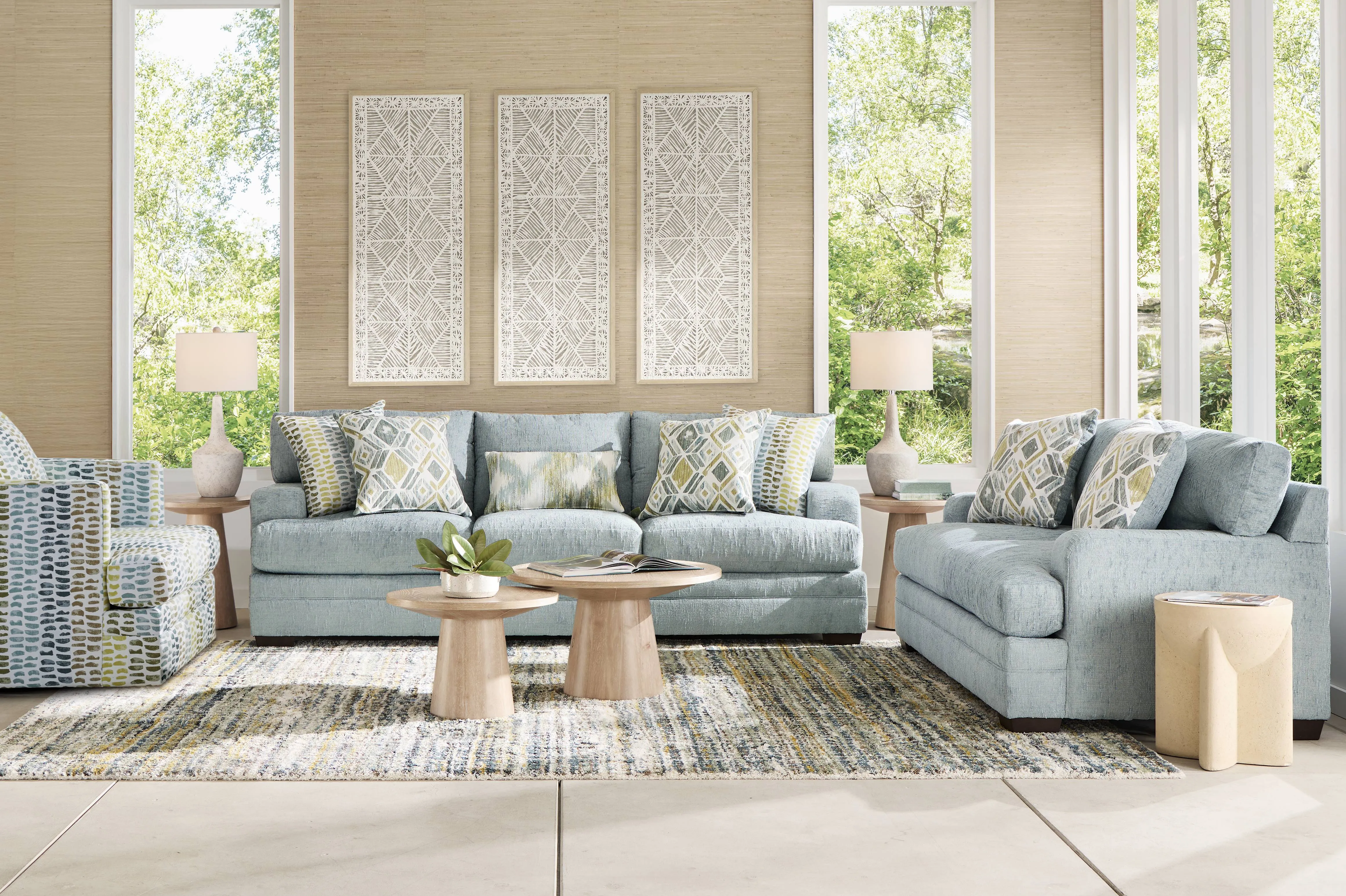 Charlton Park Mist 9 Pc Living Room