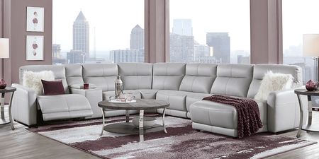 Bella Terrace Dove Gray 7 Pc Power Reclining Sectional