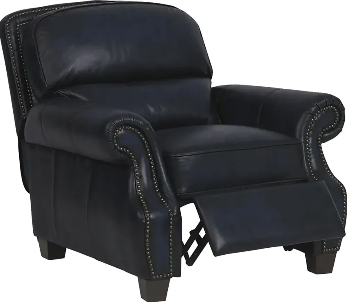 Calvano Blue Leather Recliner