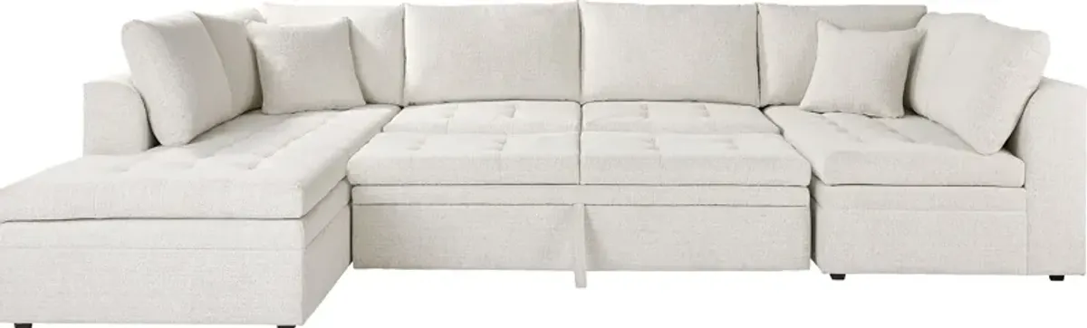 Sheridan Place Off-White 3 Pc Sleeper Sectional