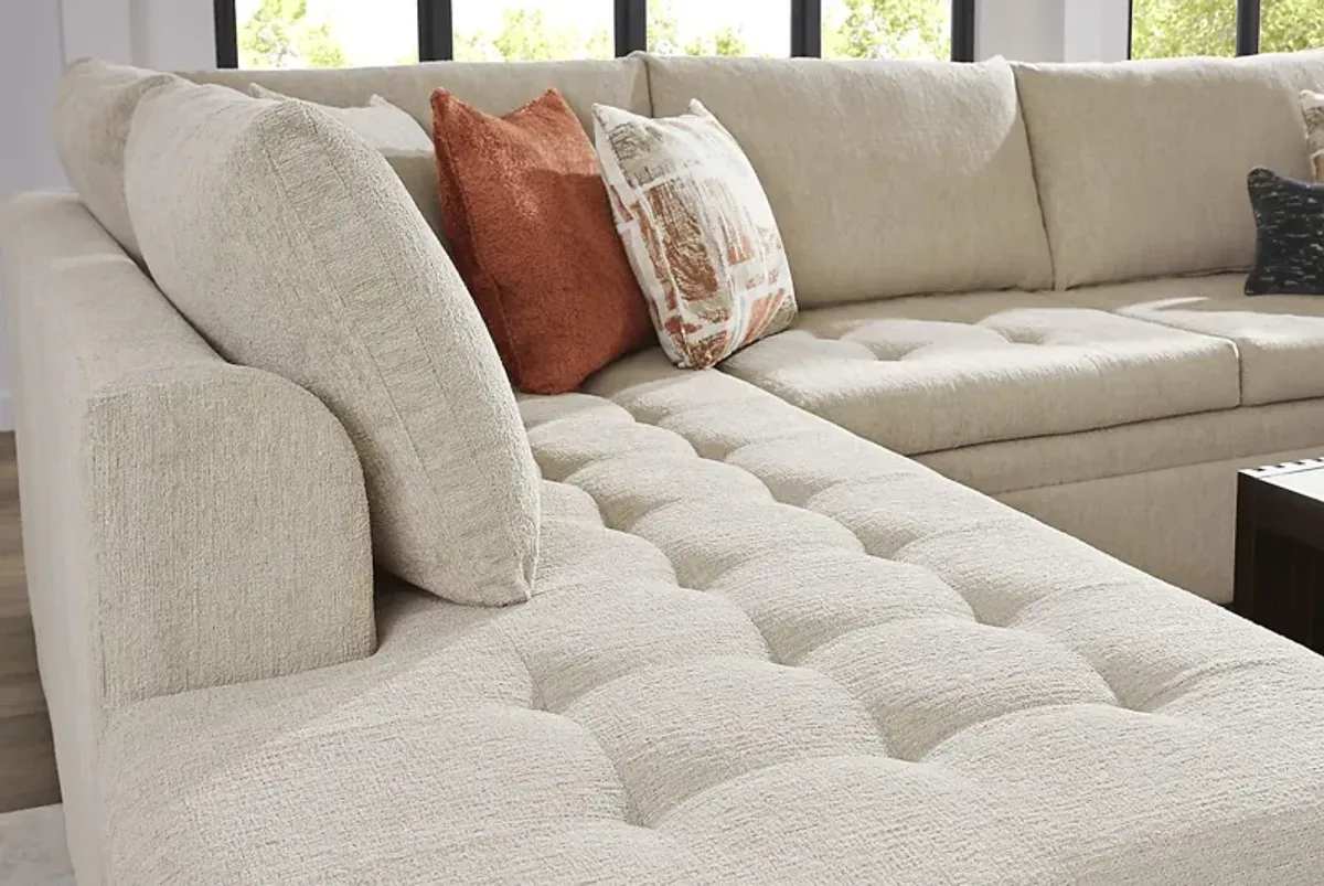 Sheridan Place Putty 3 Pc Sleeper Sectional