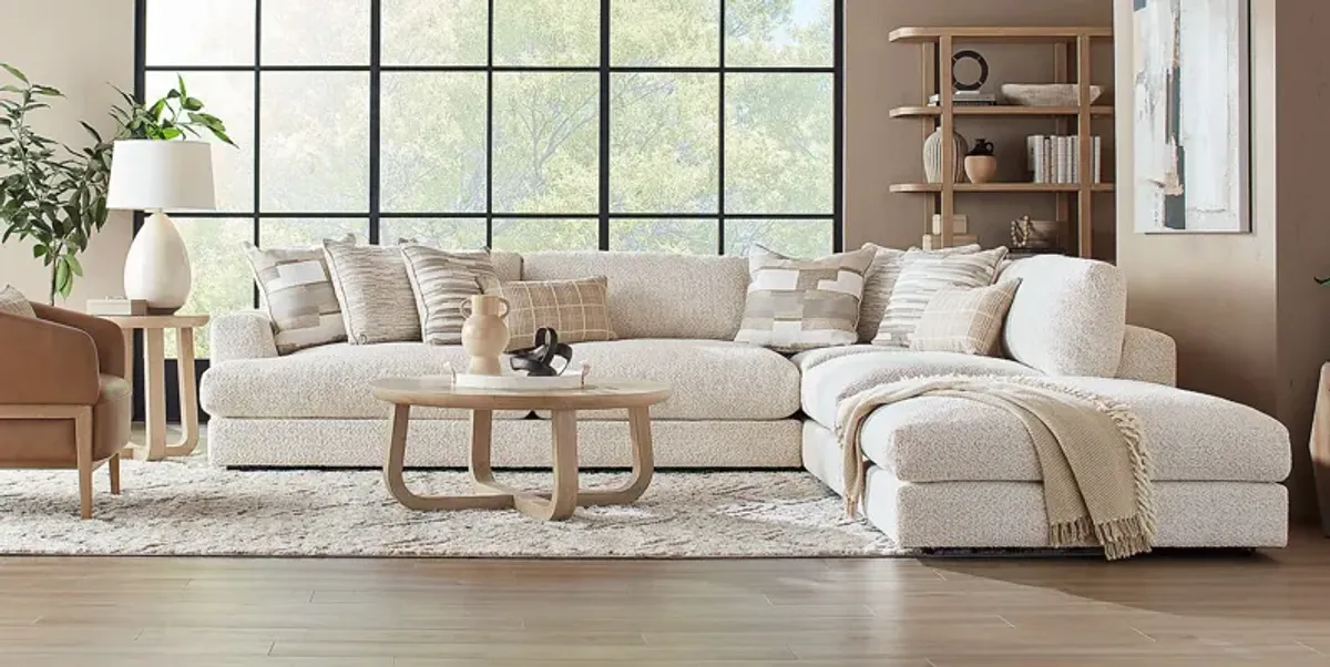 Montecito White 7 Pc Sectional Living Room