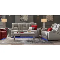 Kingvale Court Platinum 5 Pc Living Room with Dual Power Reclining Sofa