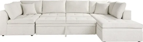 Sheridan Place Off-White 3 Pc Sleeper Sectional