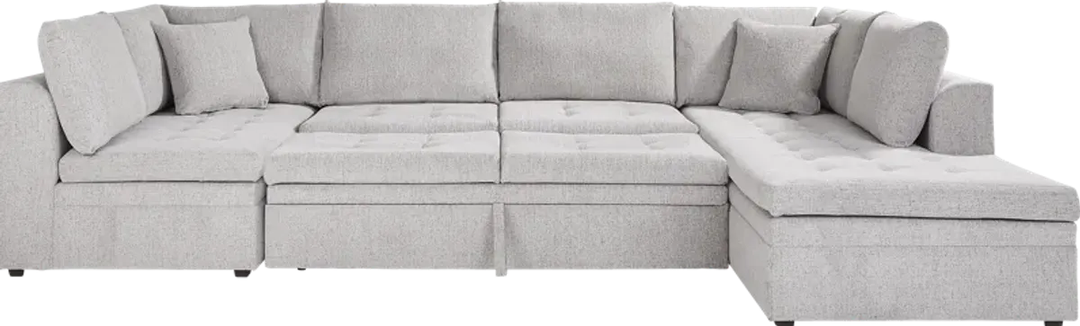 Sheridan Place Gray 3 Pc Sleeper Sectional