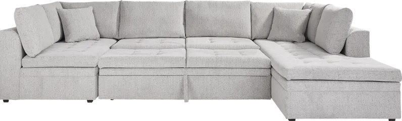 Sheridan Place Gray 3 Pc Sleeper Sectional