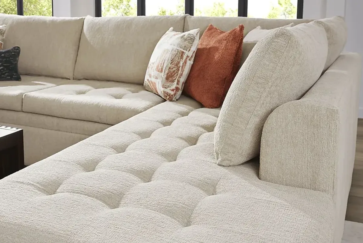 Sheridan Place Putty 3 Pc Sleeper Sectional