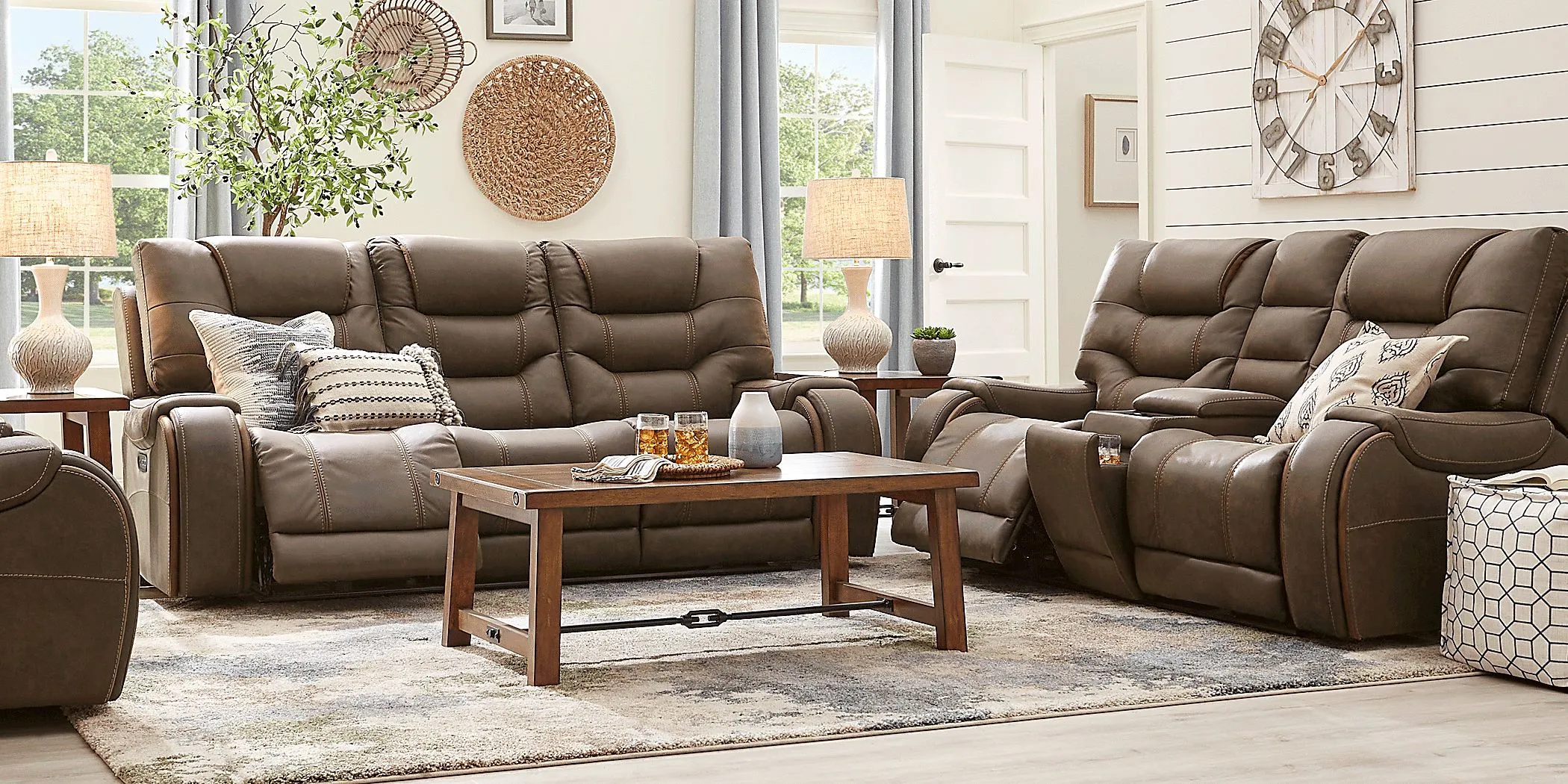 Sandia Heights Beige Chenille Fabric Sofa - Rooms To Go