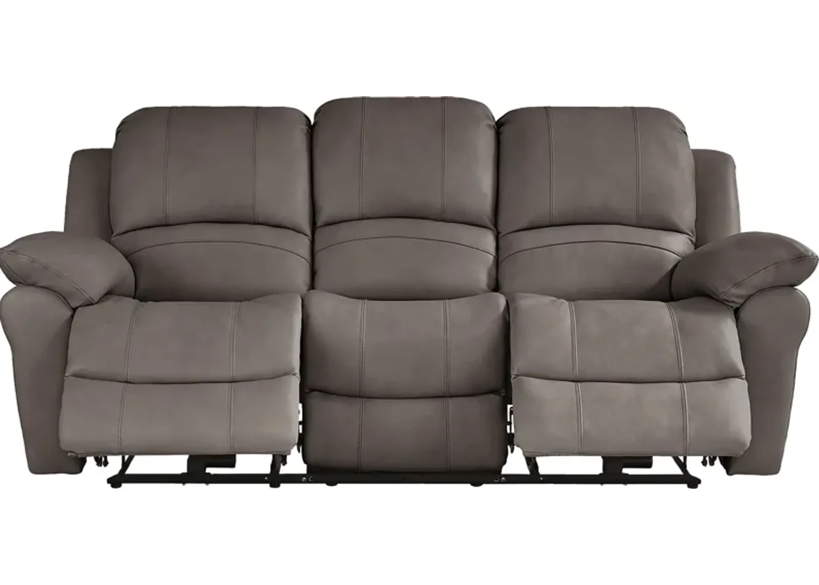 Vercelli Way Gray Leather Power Reclining Sofa