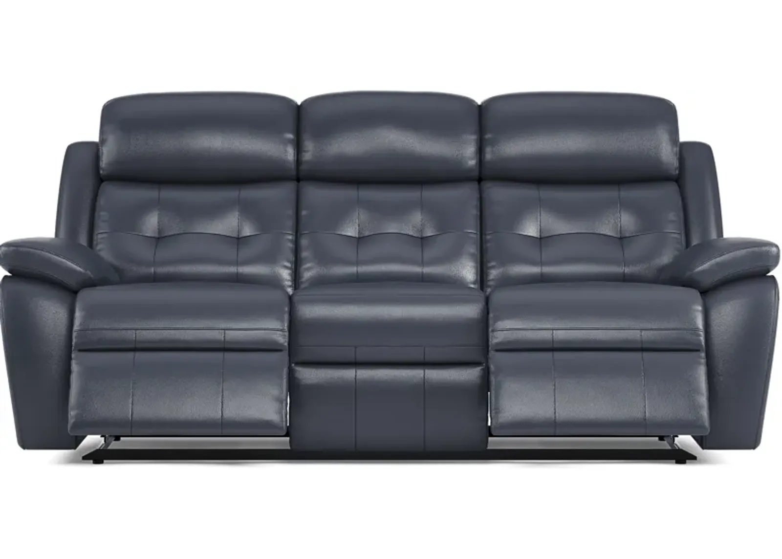 Antonin Blue Leather Power Reclining Sofa