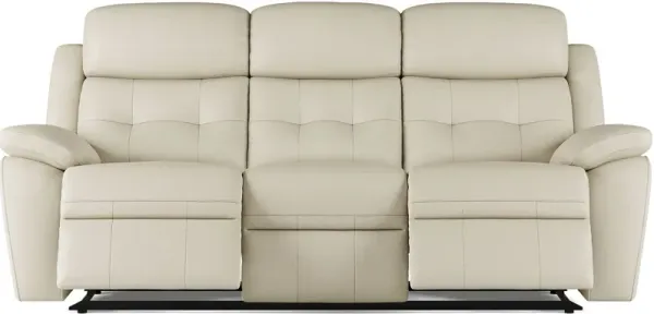 Antonin Beige Leather Power Reclining Sofa