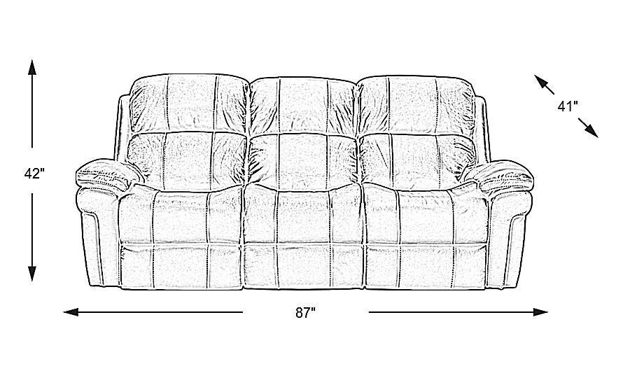 trevino smoke leather power reclining sofa