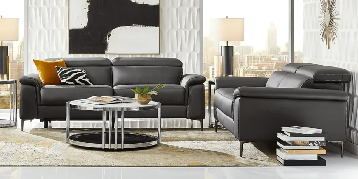 Weatherford Park Black 3 Pc Living Room with Dual Power Reclining Sofa