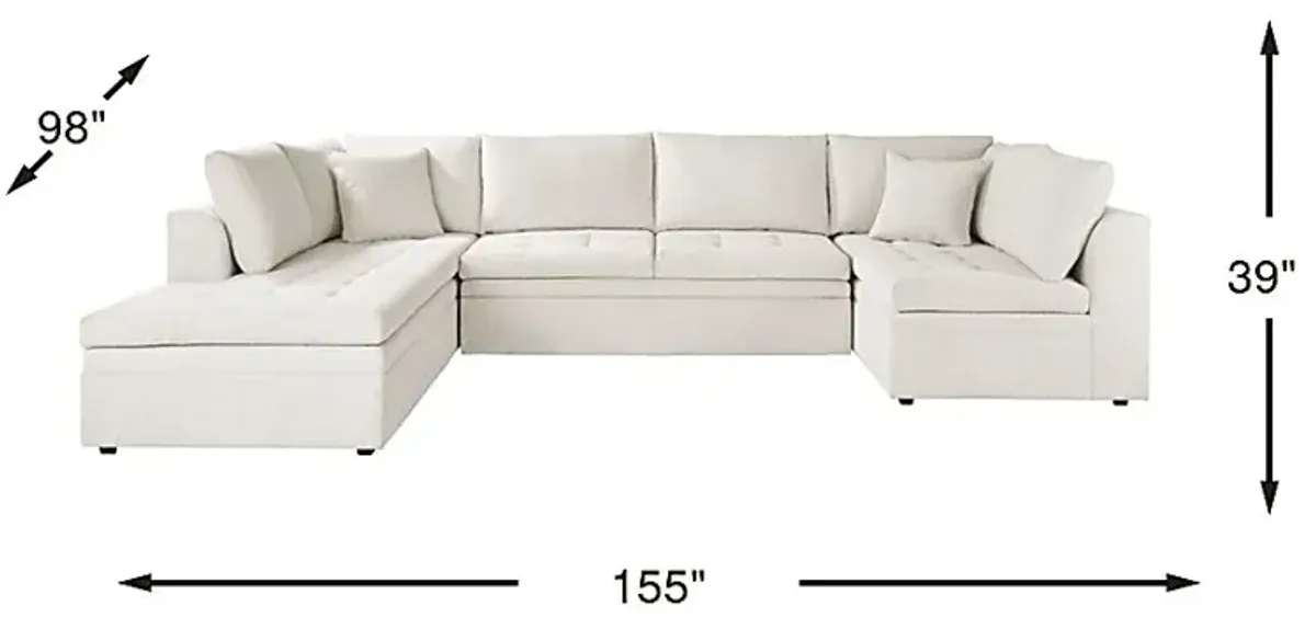 Sheridan Place Off-White 3 Pc Sectional