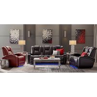 Kingvale Court Black 5 Pc Living Room with Dual Power Reclining Sofa