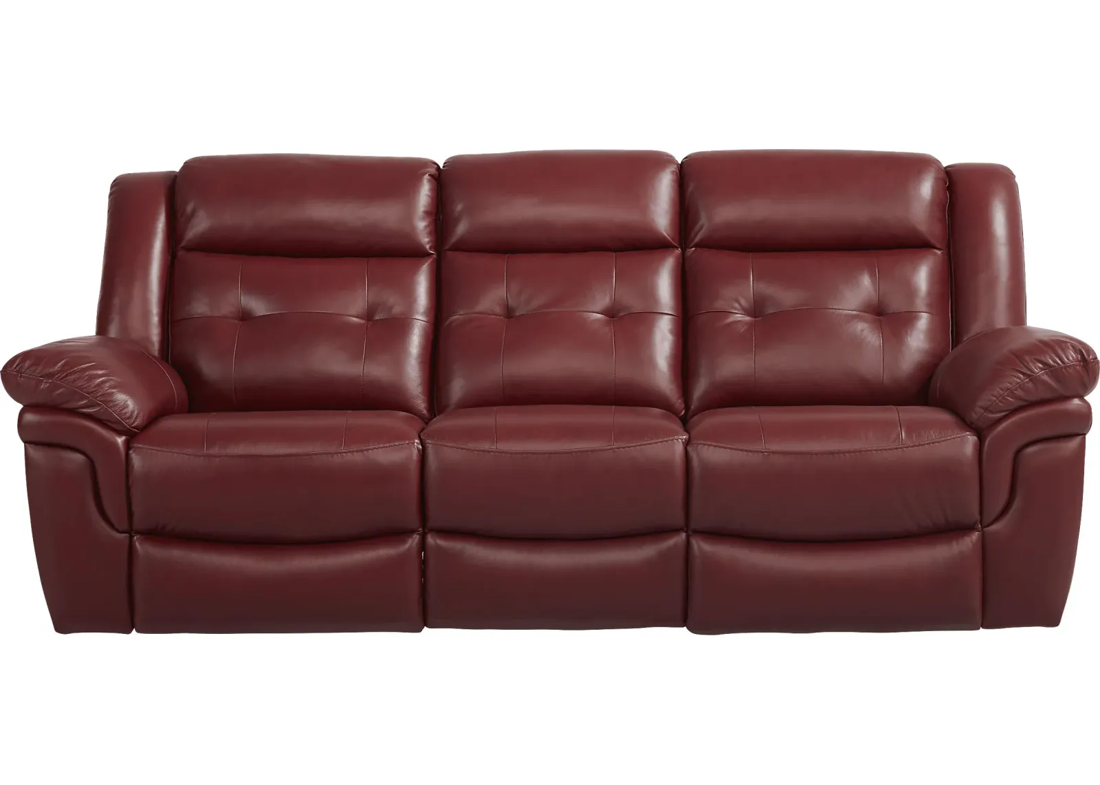 Ventoso Red Leather Power Reclining Sofa