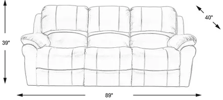 Vercelli Stone Leather Power Reclining Sofa