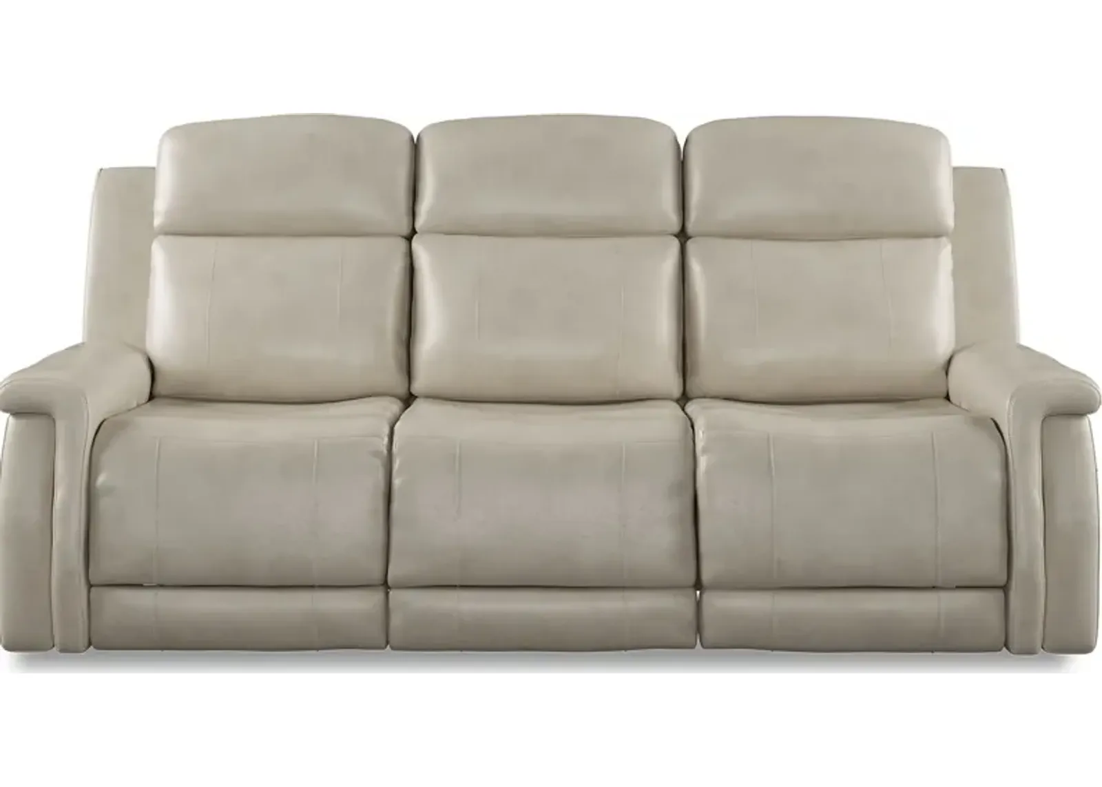 Orsini Beige Leather Dual Power Reclining Sofa