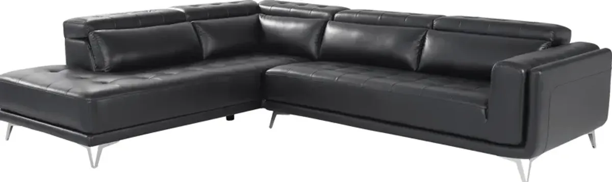 Hudson Heights Black 2 Pc Sectional