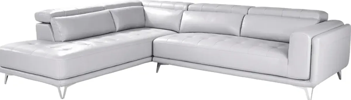 Hudson Heights Platinum 2 Pc Sectional