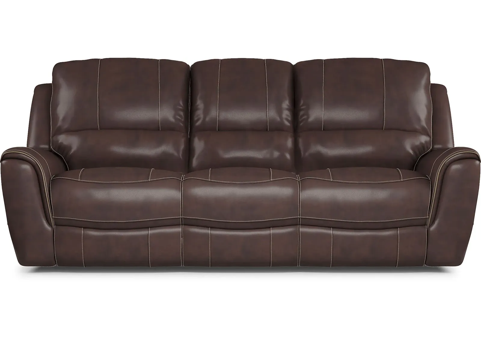 Lanzo Merlot Leather Reclining Sofa