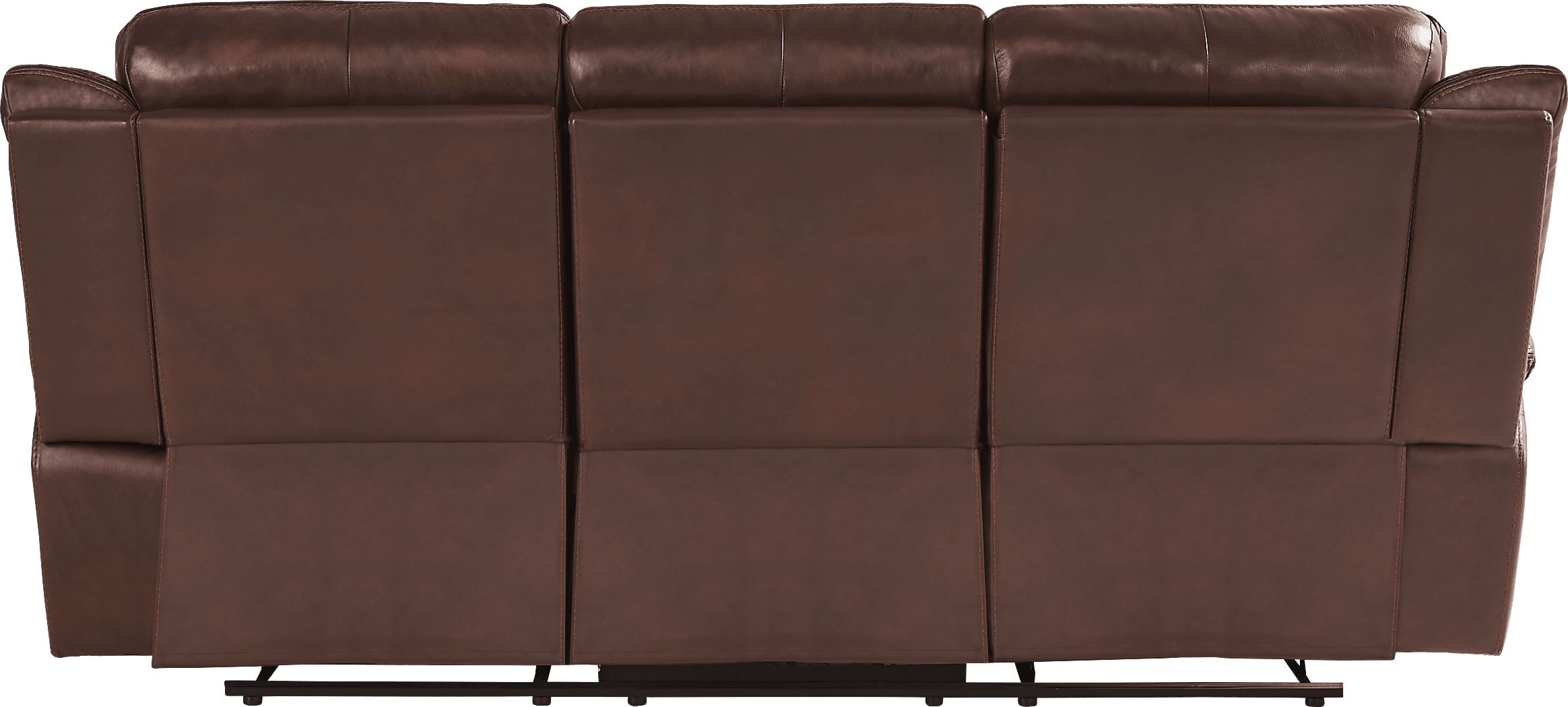 Montefano Brown Leather Reclining Sofa