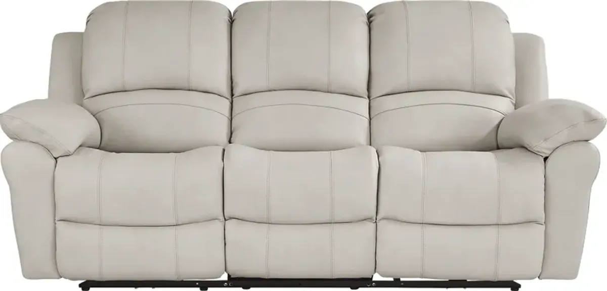 Vercelli Way Stone Leather Reclining Sofa