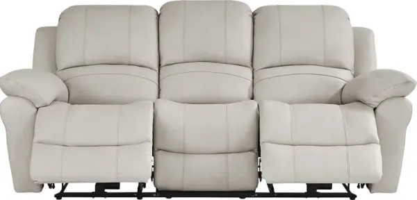 Vercelli Way Stone Leather Reclining Sofa