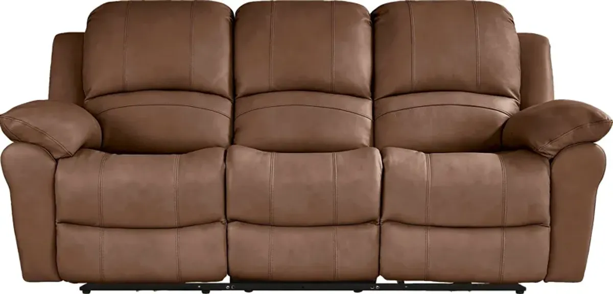 Vercelli Way Brown Leather Reclining Sofa