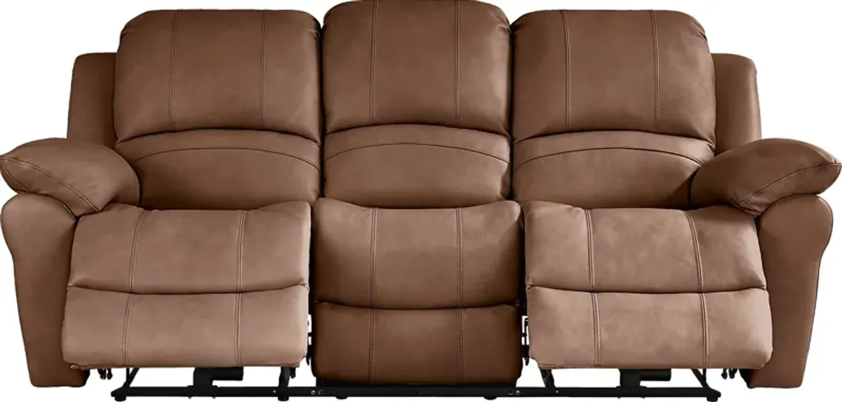 Vercelli Way Brown Leather Reclining Sofa