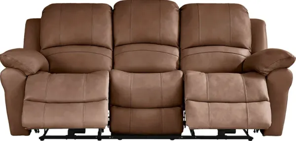 Vercelli Way Brown Leather Reclining Sofa