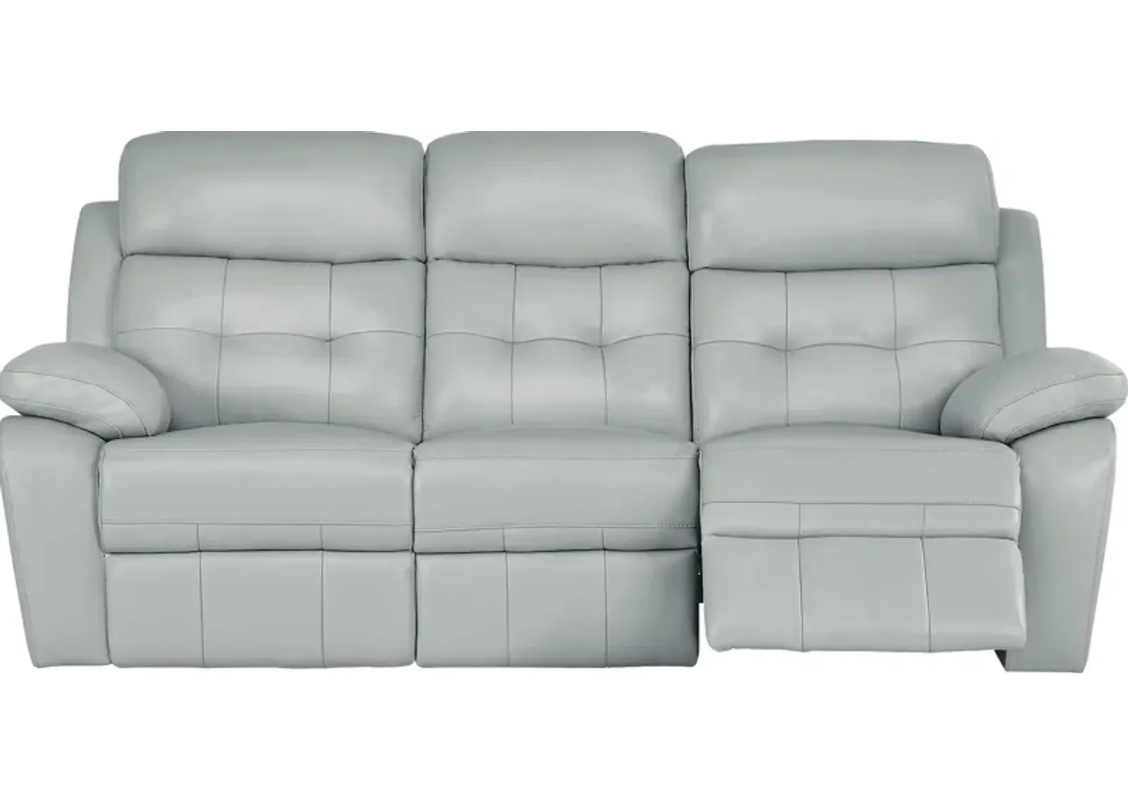 Antonin Aqua Leather Reclining Sofa