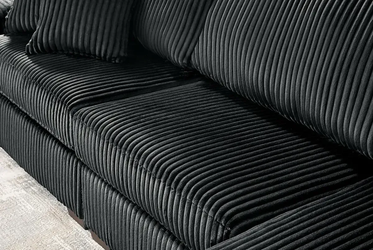 Lexford Park Black 3 Pc Sectional