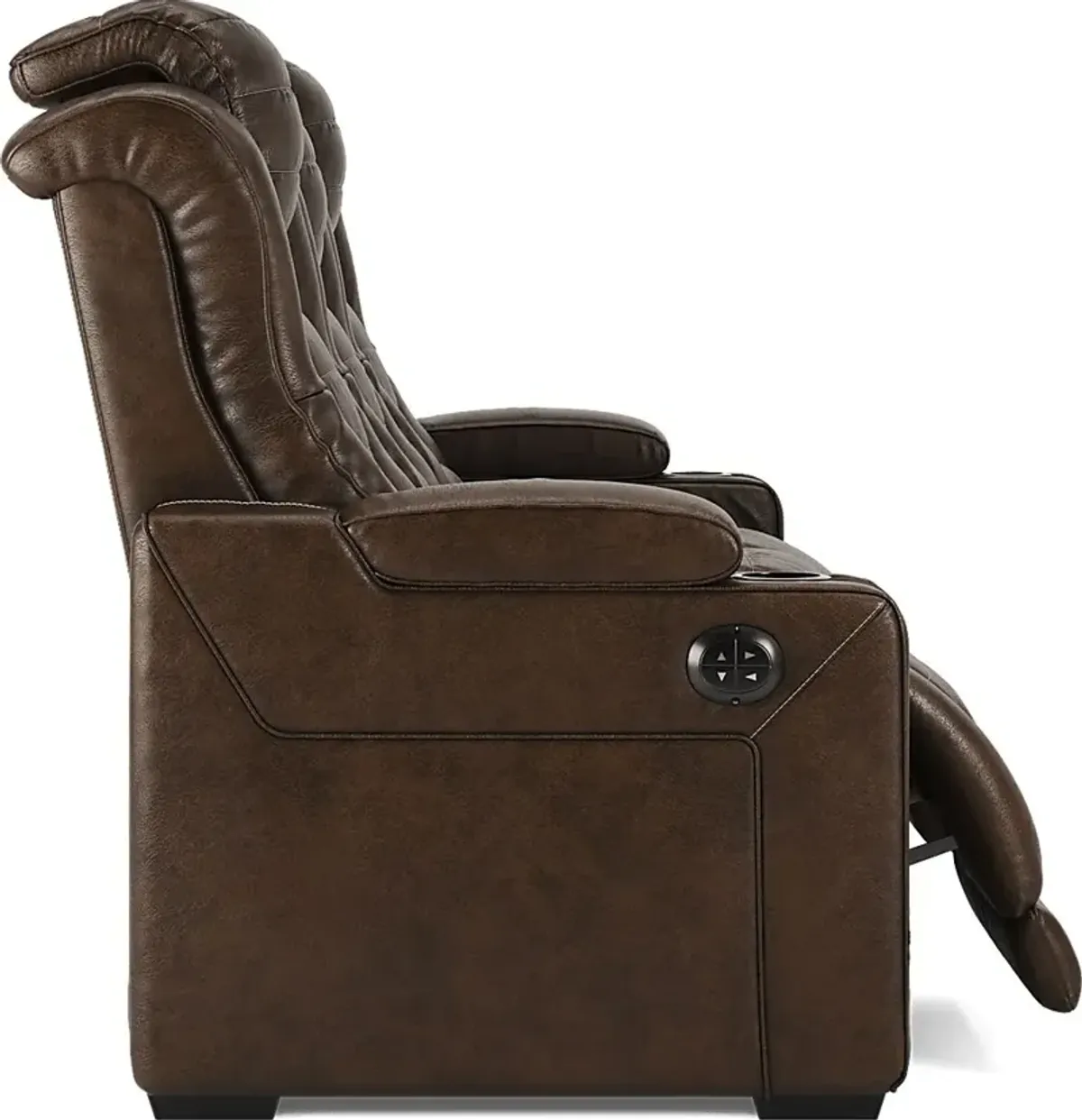 Renegade Brown Leather Dual Power Reclining Sofa