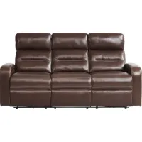 Sierra Madre Brown Leather Reclining Sofa