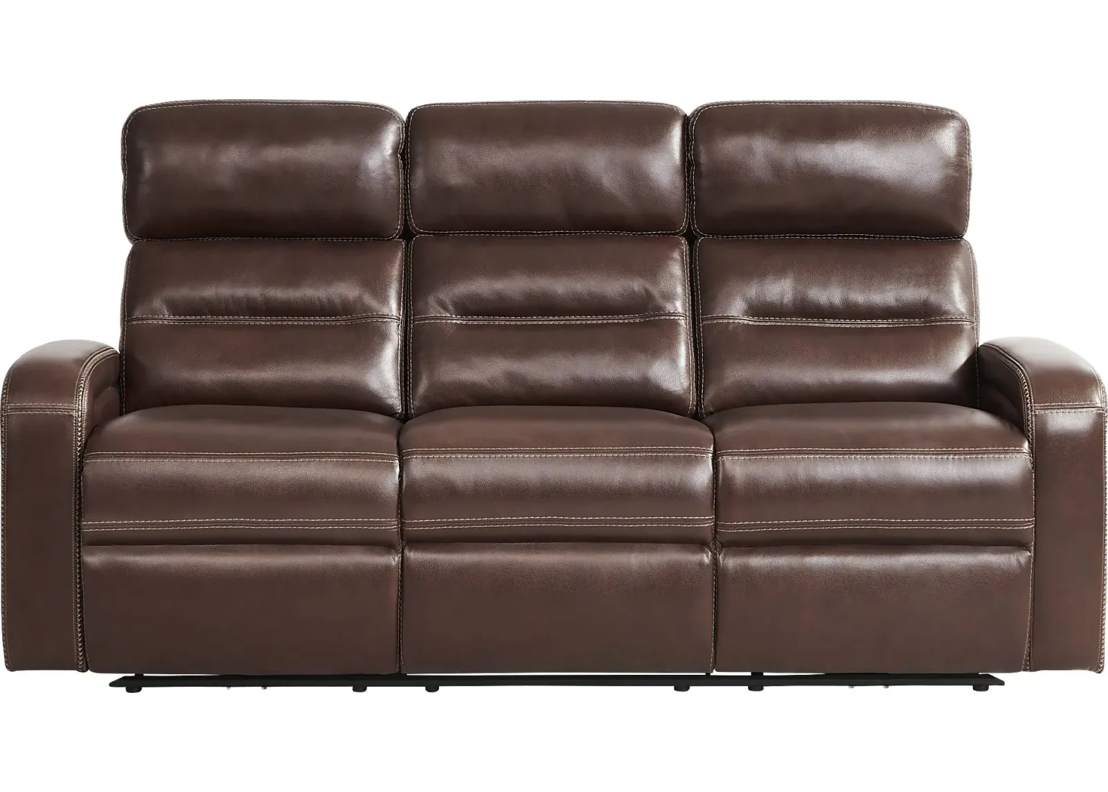 Sierra Madre Brown Leather Reclining Sofa