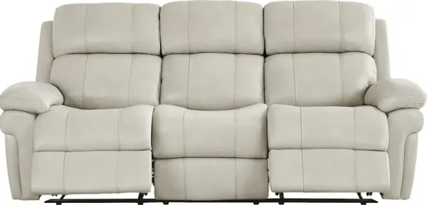 Trevino Lane Gray Leather Reclining Sofa