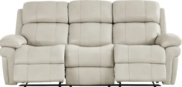 Trevino Lane Gray Leather Reclining Sofa