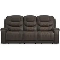 Headliner Brown Leather Reclining Sofa