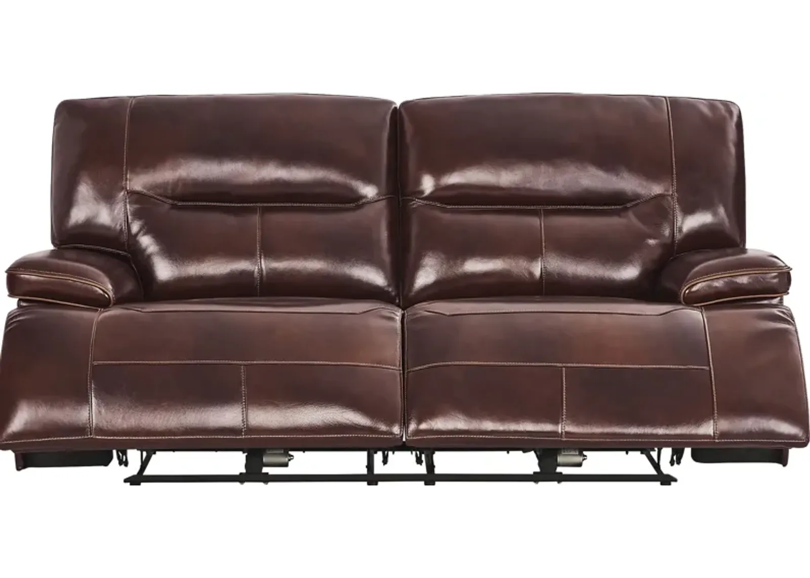 Caletta Way Merlot Leather Dual Power Reclining Sofa